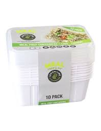 Lemon&Lime Reusable Food Containers Rectangle 1000ml 10 pack