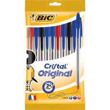 Bic Cristal Original Ballpoint Pen Assorted 10pk