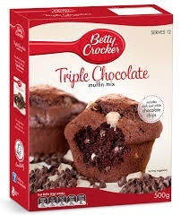 Betty Crocker Triple Chocolate Muffin Mix 500g