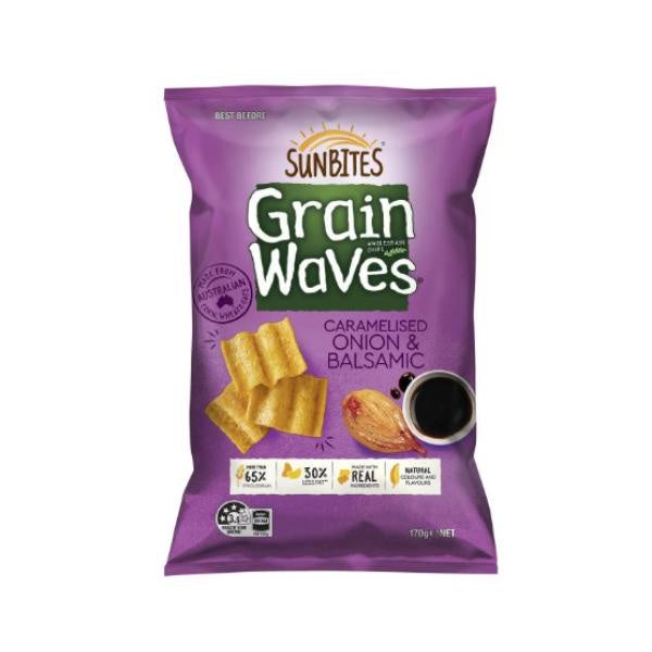 Grain Waves Caramelised Onion & Balsamic Chips 170g