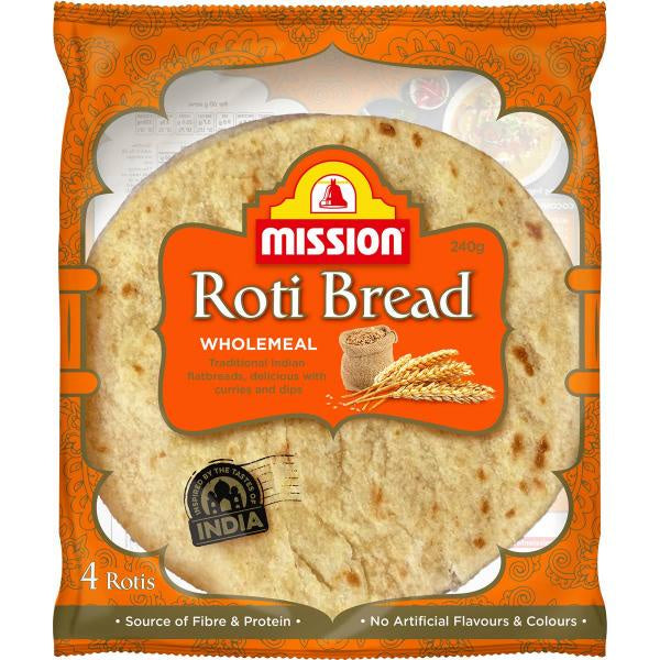 Mission Roti Flatbread Wholemeal 240g 4pk