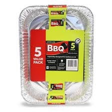 Foil Tray Large 45.5x34.6x6.5cm 5pk