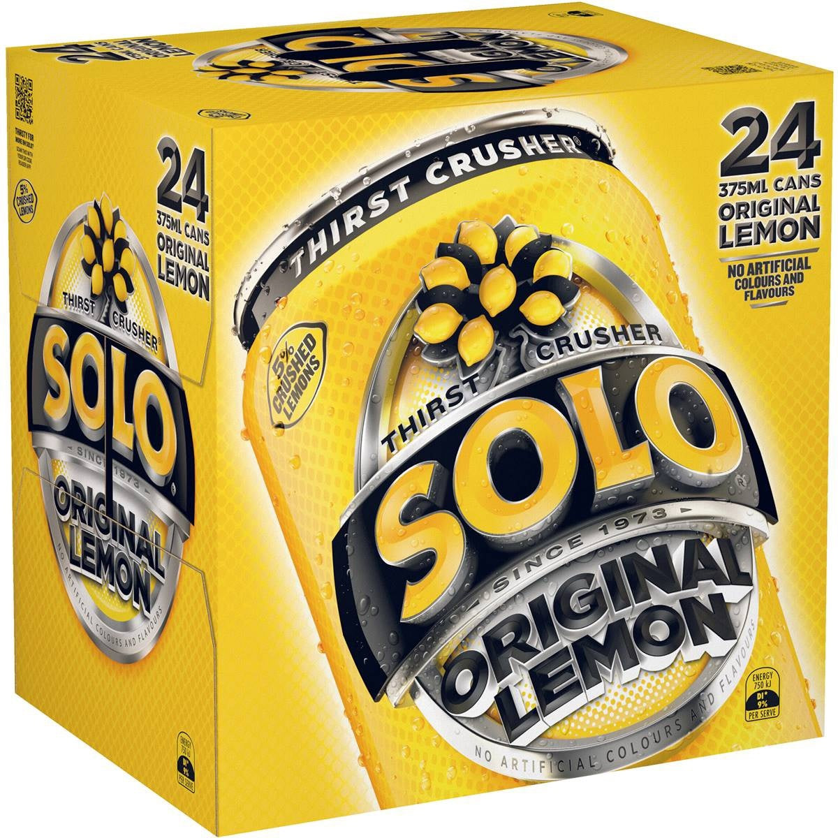 EGV Schweppes Soft Drink Solo Cans 375ml x 24pk