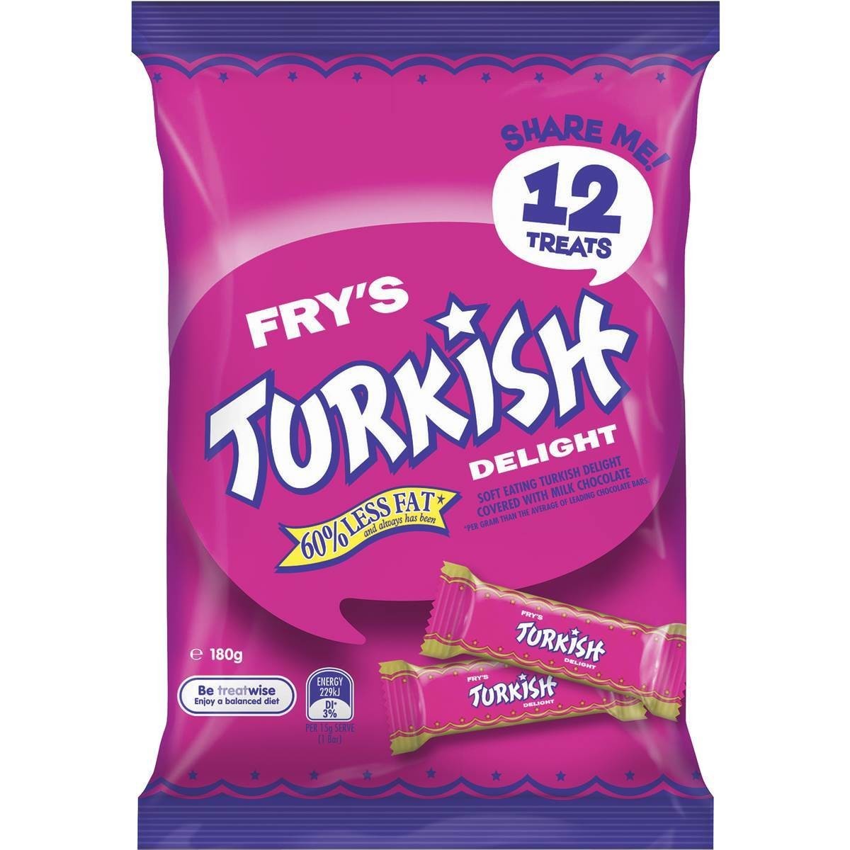 Cadbury Sharepack Turkish Delight 12pkt 180g