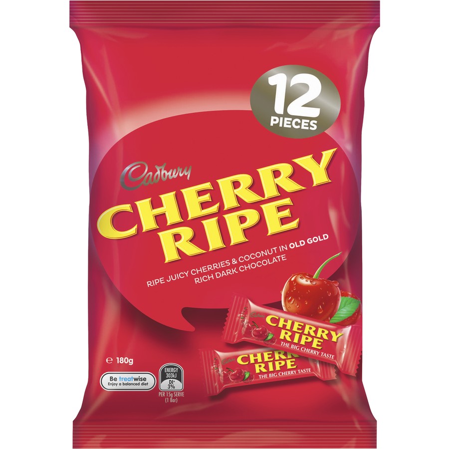 Cadbury Sharepack Cherry Ripe 12pkt 180g