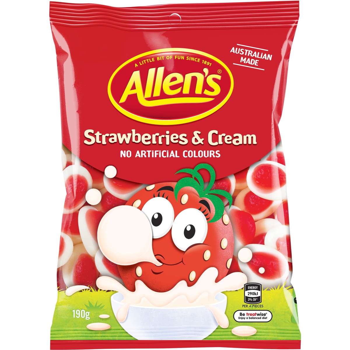 Allen's Strawberries & Cream 190g