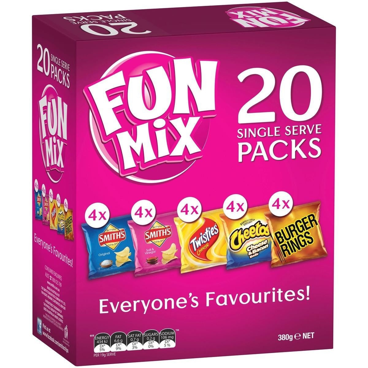 Smith's Chips Fun Mix Multipack 20pk