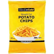 Black & Gold Straight Cut Potato Chips 1kg