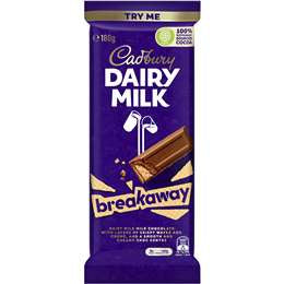 Cadbury Dairy Milk Chocolate Breakaway 180g