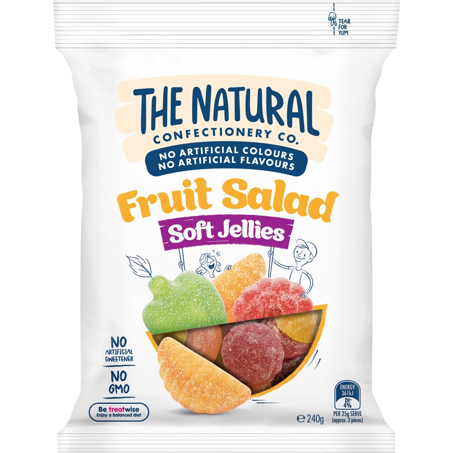 The Natural Confectionery Co Fruit Salad Soft Jellies 220g