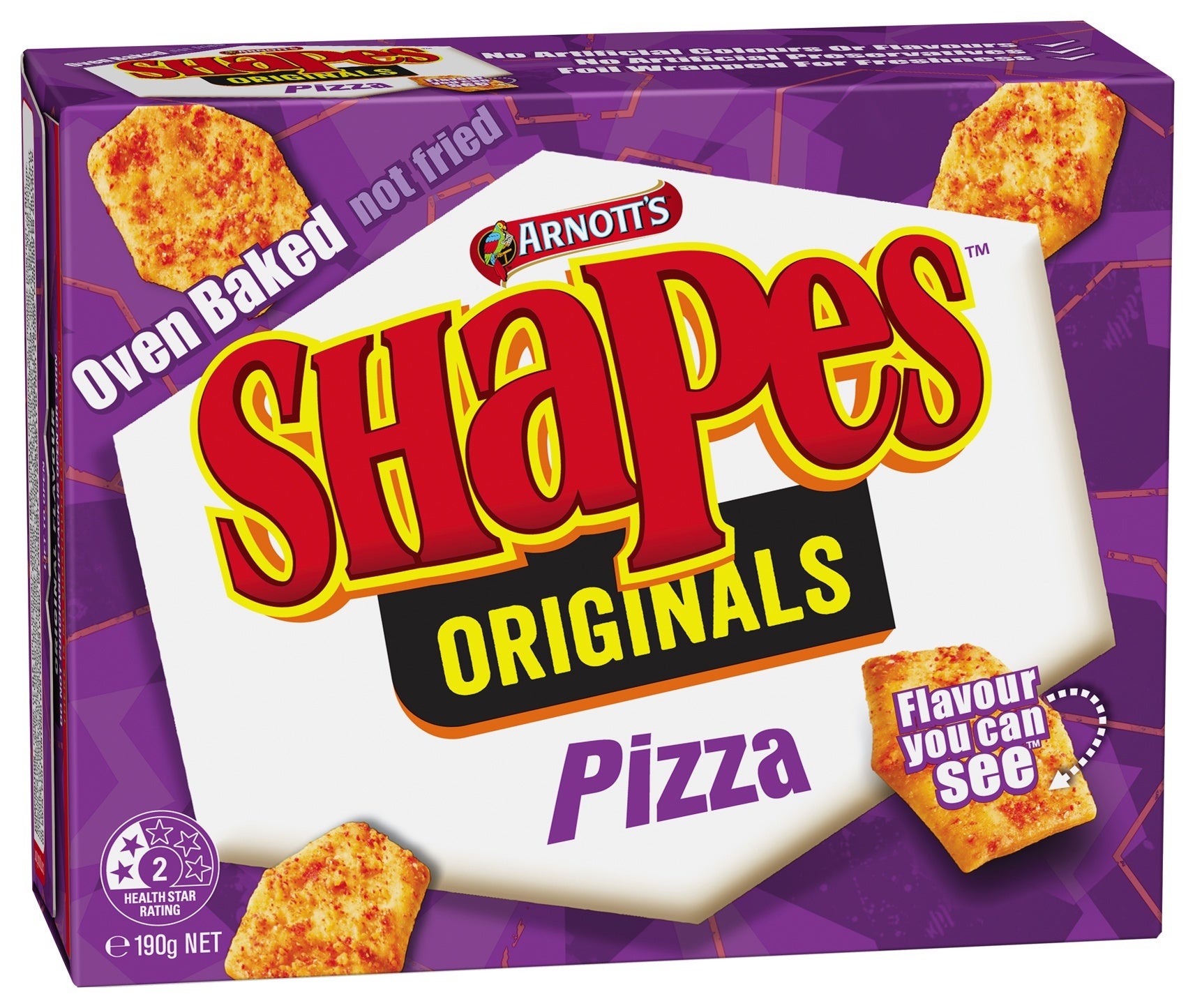 EGV Arnott's Shapes Snacks Original Pizza 190g