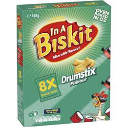 In A Biskit Drumstix Crackers 8 x Multipack 168g