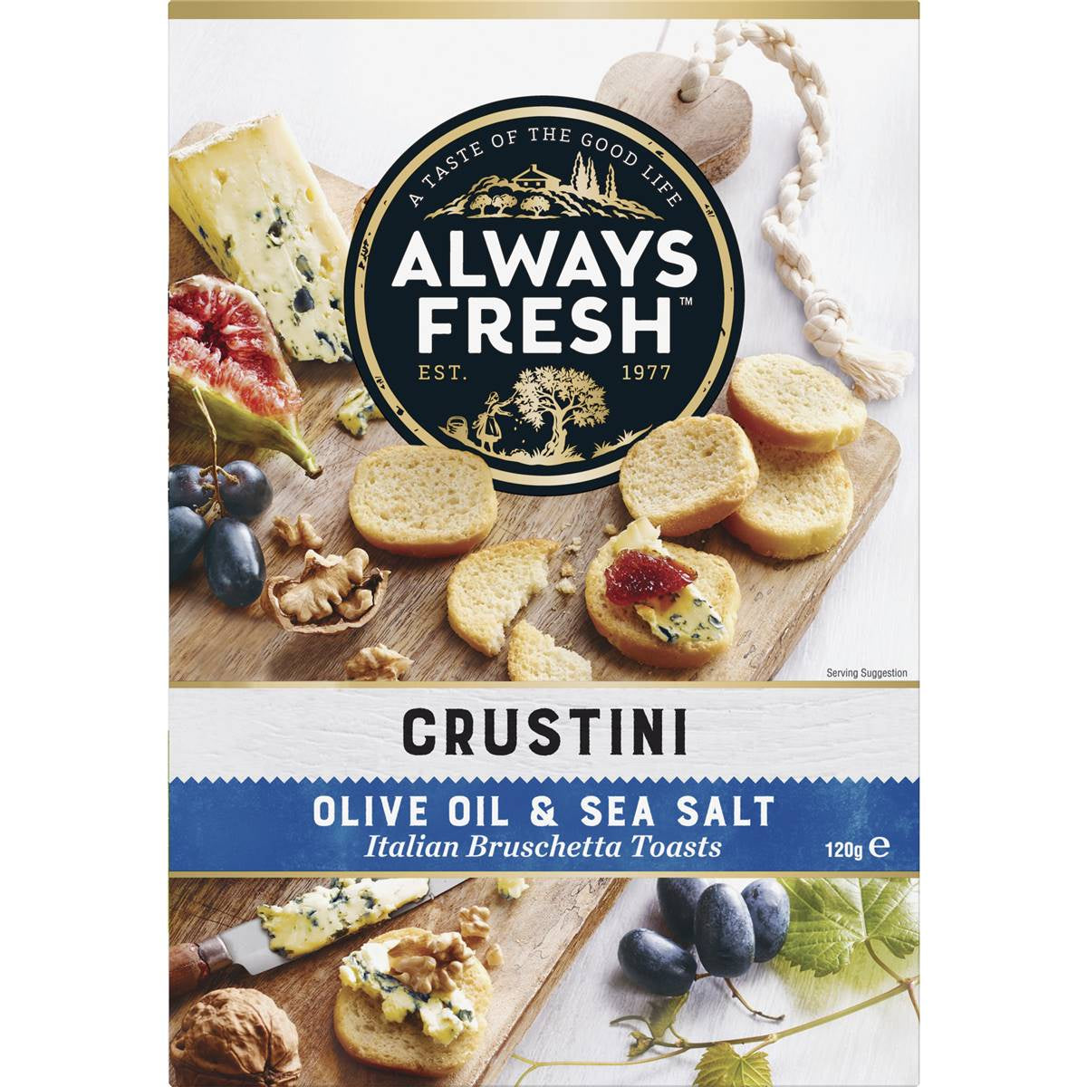 Always Fresh Crustini Olive Oil & Sea Salt 120g