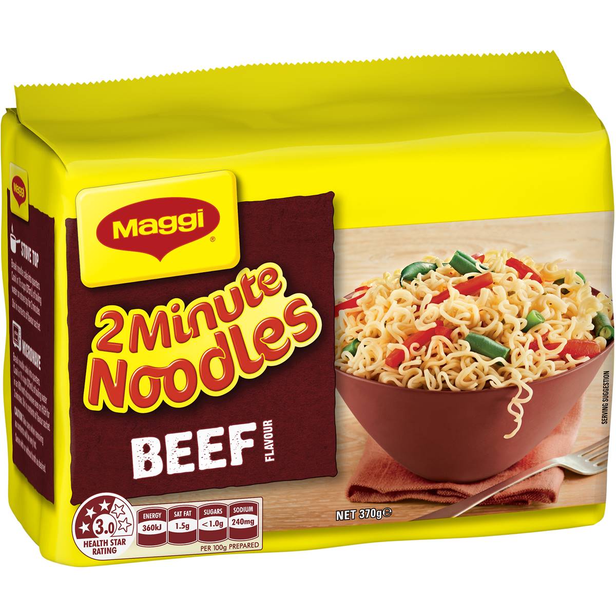 Maggi 2 Minute Noodle Beef 5pk