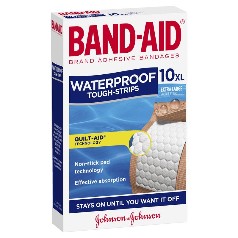 BAND-AID® Brand Tough Strips Waterproof Extra Large 10