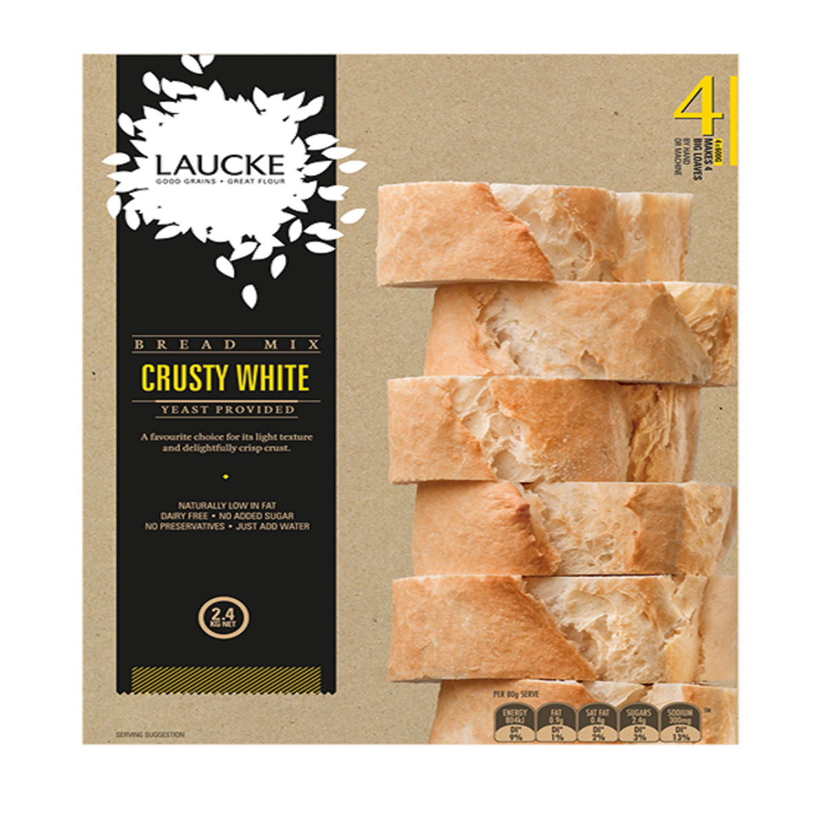 Laucke Crusty White Bread Mix 2.4kg