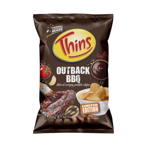 Thin's Potato Chips Outback BBQ 150g