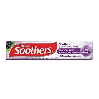 Soothers Blackcurrant Medicated Lozenges 10