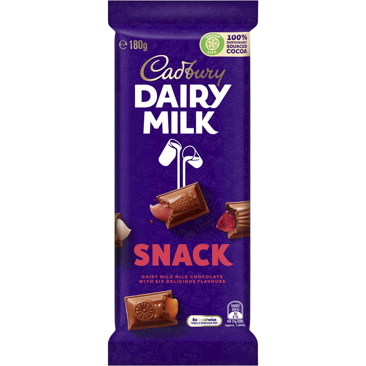 EGV Cadbury Snack Chocolate 180g