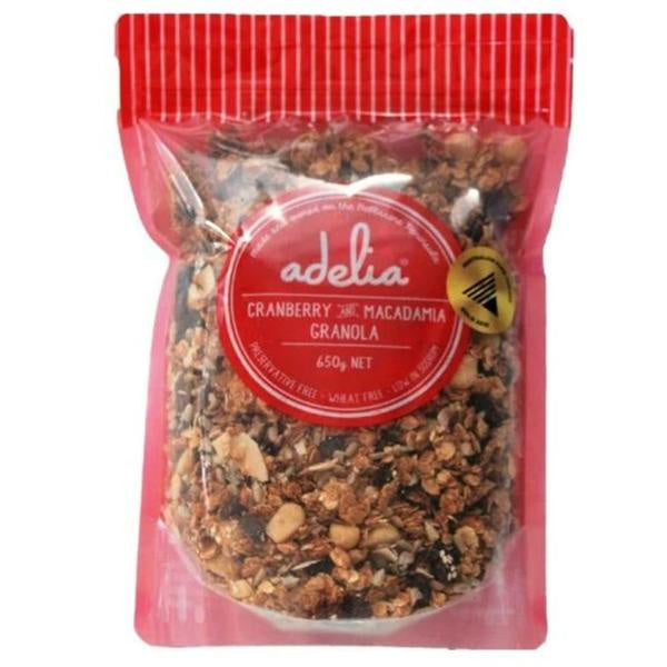 Adelia Cranberry & Macadamia Granola 650g