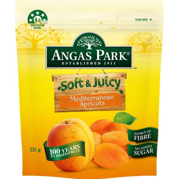 Angas Park Mediterranean Apricots Soft & Juicy 225g