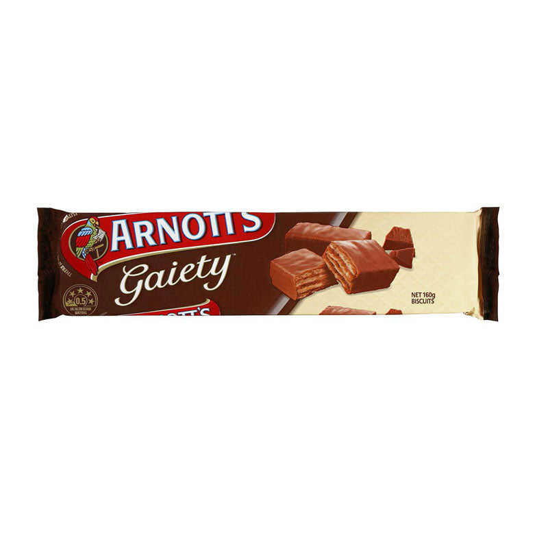 Arnott's Gaiety Chocolate Wafer Biscuits 160g