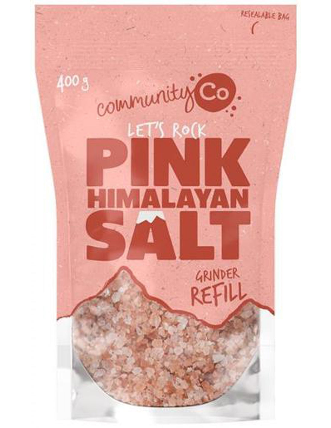 Community Co Pink Himalayan Salt Refill Pouch 400g