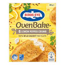 Birds Eye Oven Bake 6 Lemon Pepper Fish Fillets 425g