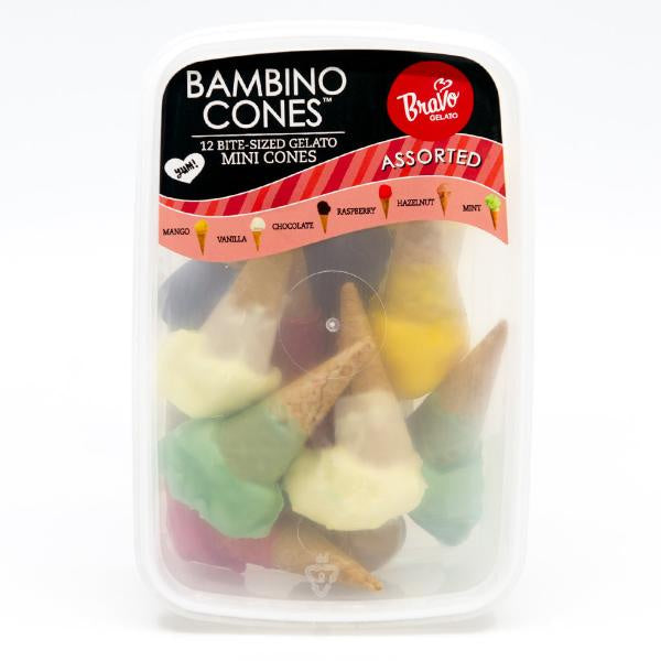 Bravo Gelato Bambino Cones 12pk Assorted