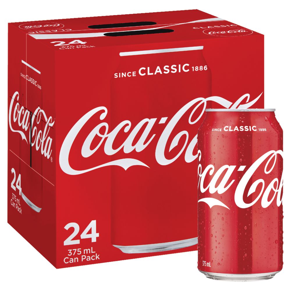 EGV Coca Cola Cans 375ml x 24pk