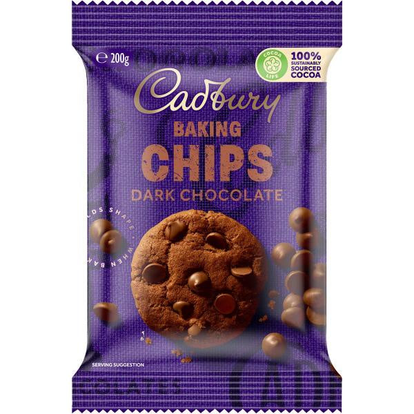 Cadbury Baking Chips Dark Choc 200g