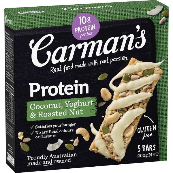 Carman's Coconut, Yoghurt & Nut Protein Bars 5pkt (GF)