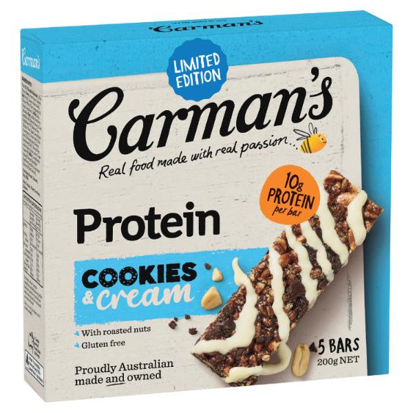 Carman's Cookies & Cream Protein Bars 5pk (GF)