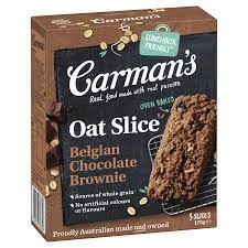 Carman's Belgian Chocolate Brownie Oat Slice 5 Slices 175g