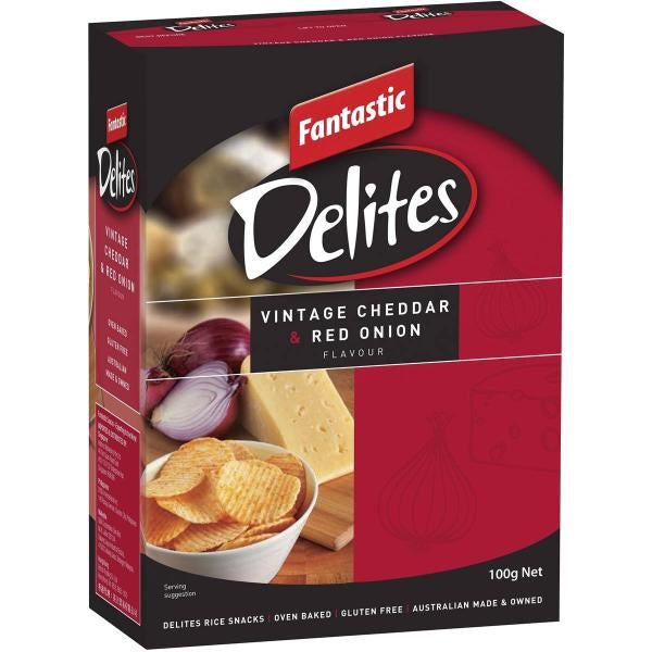 Fantastic Delites Vintage Cheddar and Red Onion 100g