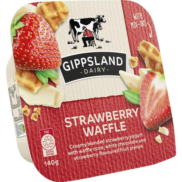 Gippsland Dairy Strawberry Waffle mix-in Yoghurt 140g