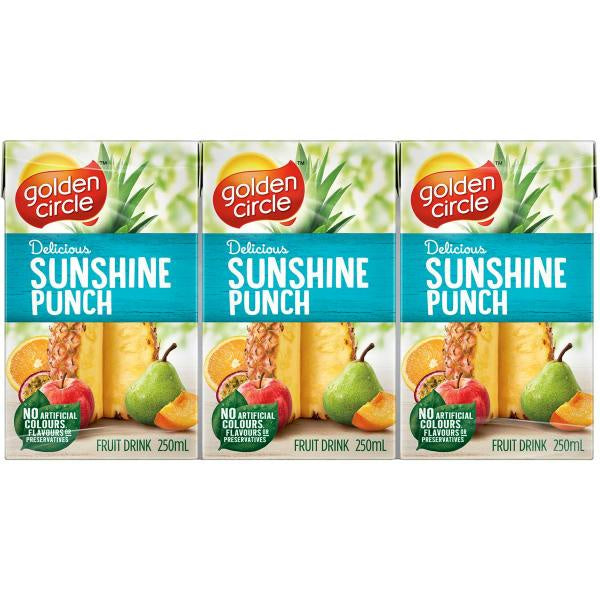 Golden Circle Sunshine Punch Poppers 250ml x 6pk