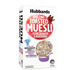 Hubbard's Pomegranate & Blueberry Toasted Muesli 450g