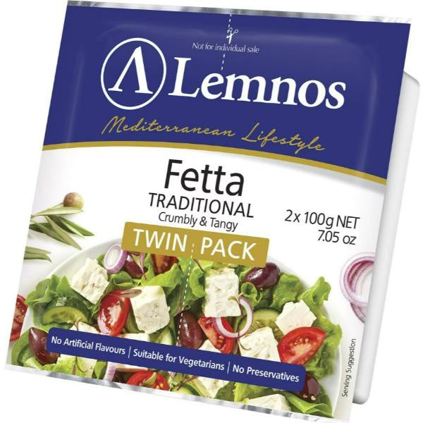 Lemnos Traditional Fetta Cheese 2pk x 100g