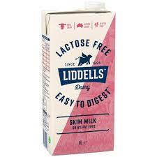 Liddells Lactose Free Skim Milk UHT 1L