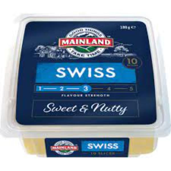 Mainland Swiss Natural Cheese Slices 10's 180g