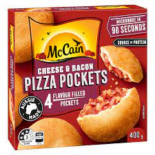 McCain Pizza Pockets Cheese & Bacon 400g 4pk