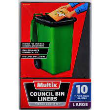 Multix Council Bin Liner Large 240l 10pk