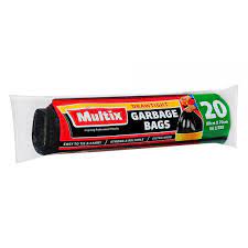 Multix Extra Wide Draw Tight Garbage Bags 20pk 80cm X 70cm 56L