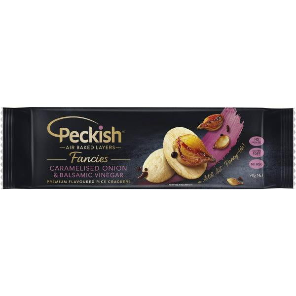 Peckish Fancies Crackers Caramelised Onion & Balsamic Vinegar 90g