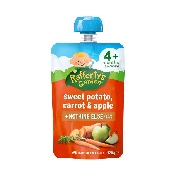 Rafferty's Garden Smooth 4mth+ Sweet Potato, Carrot & Apple 120g