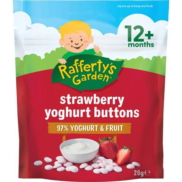 Rafferty's Garden Strawberry Yoghurt Buttons 12mth+ 28g