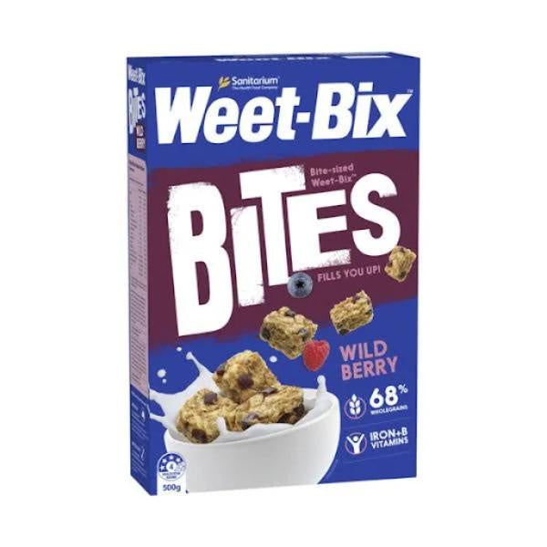 Sanitarium Weet-Bix Bites Wild Berry Breakfast Cereal 500g