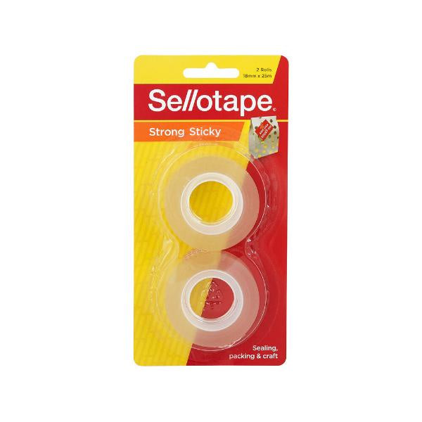 Sellotape Sticky Tape 18mm x 25m 2pk