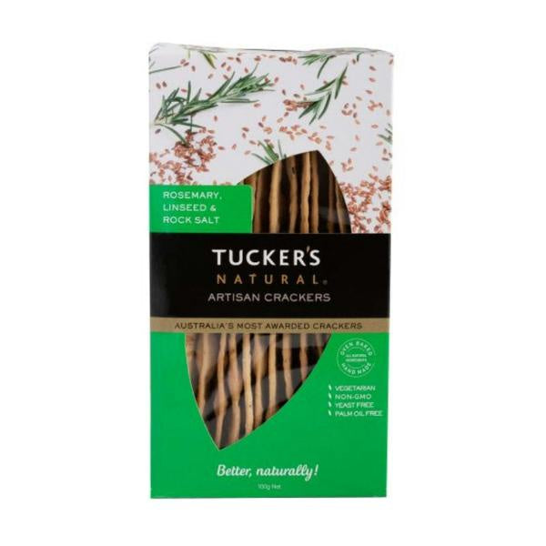 Tucker's Artisan Rosemary & Linseed Salt Crackers 100g